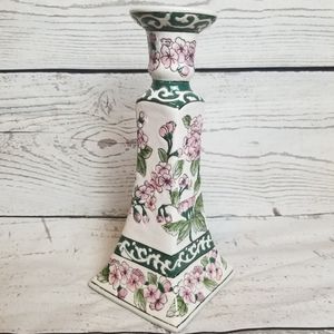 Vintage Floral CandleStick Holder